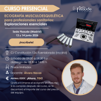 Ecografia musculoesquelética para profissionais sanitários: Explorações Essenciais - PRESENCIAL - 6 e 7 de Junho 2026 Ecografia musculoesquelética para profissionais sanitários: Explorações Essenciais - PRESENCIAL - 6 e 7 de Junho 2026